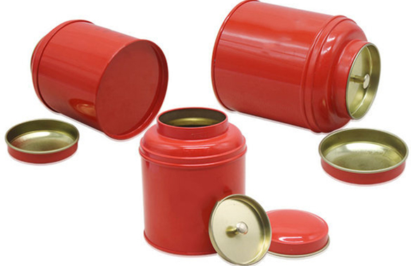 紅(hóng)色喜慶茶(chá)葉罐